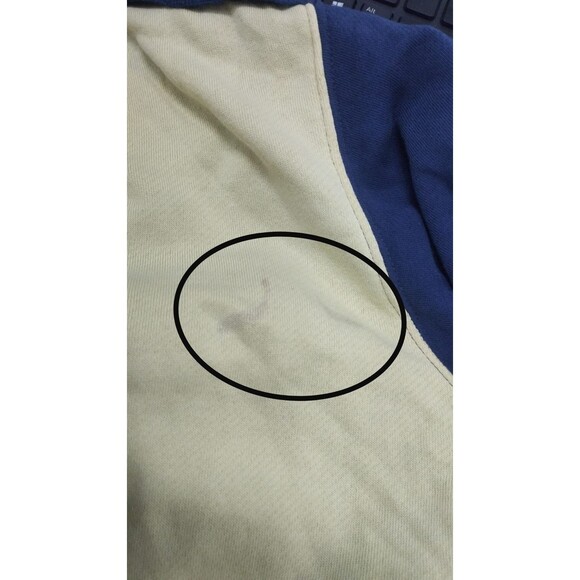 Free People Strawberry Sweatshirt Top Pullover Colorblock Ribbed Blue S 284051 - Picture 9 of 9